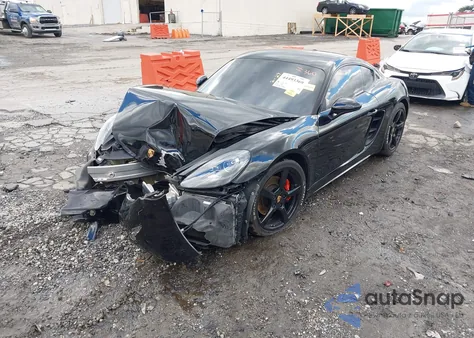2017 Porsche 718 Cayman z USA, uszkodzony, nr VIN WP0AA2A86HS270223